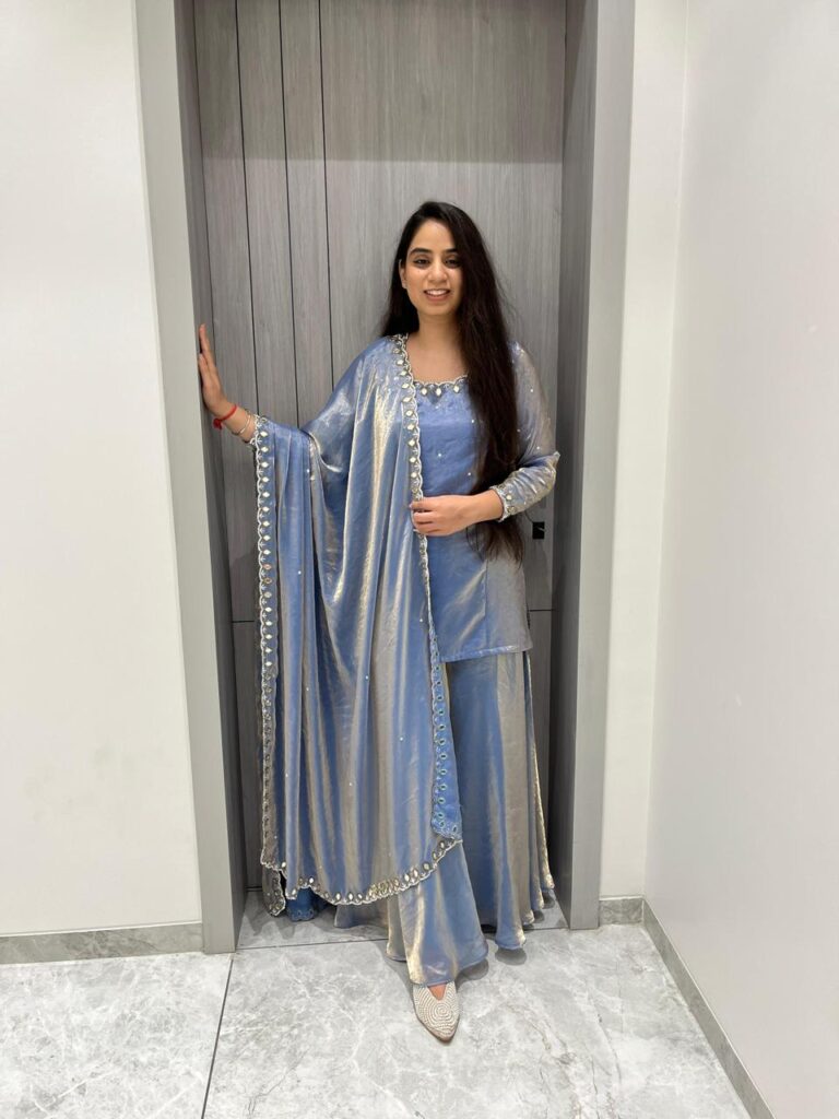 Blue set with dupatta